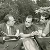 Aaron Copland with Samuel Barber and Gian-Carlo Menotti in Bernardsville, NJ, 1945 