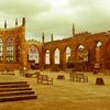 Ruins of bombed St Michael Cathedral, Coventry, England, UK 
