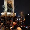 Davide Martello plays for the crowds at Taksim Square in Istanbul