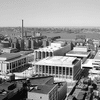 A 1969 view of Lincoln Center for the Performing Arts: at right, you can see how Broadway passes in front of the old Alice Tully Hall, slicing a triangle shape into the front of the block.