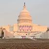 Rows of chairs lined up in front of the U.S. Capitol building, Jan. 13, 2009, for Inauguration Day 2009.