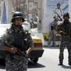 Iraqi soldiers man a checkpoint in Baghdad on August 19, 2010 after the last US combat brigade pulled out of Iraq.