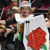 Soprano Susan Bullock sings 'Rule Britannia' at the BBC Proms