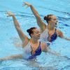 U.S. Olympic synchronized swimming duet of Mary Killman and Mariya Koroleva 