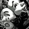 Theater masks, comedy vs. tragedy