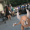 A wild Pinsir Pokemon takes in a classical music concert at the Naumburg Bandshell in Central Park.