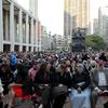 Crowds gather at the opening night of Le Nozze di Figaro, which kicks off the Metropolitan Opera's 2014-2015 season. 