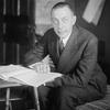 Sergei Rachmaninoff with a piano score.