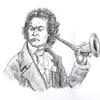 Beethoven gives his ear trumpet a test drive