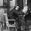 Beethoven at his piano.