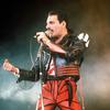 Singer Freddie Mercury, of the rock group Queen, performs at a concert in Sydney, Australia, in 1985.