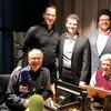 Conductor Kent Tritle, Pianist Michael Sheetz, Tenor Brian Giebler, Tenor Joshua Blue, and Host Bob Sherman gather for a picture